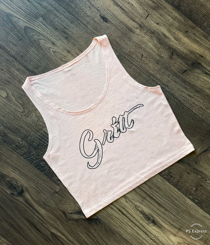 GRITT Script Crop Tank