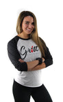 Women's Script Baseball Tee